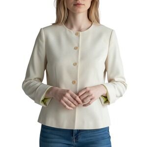 Jami's Contemporary Clothing Ribbed 100% Silk Blazer
